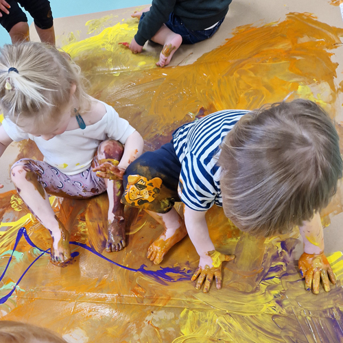 Children painting