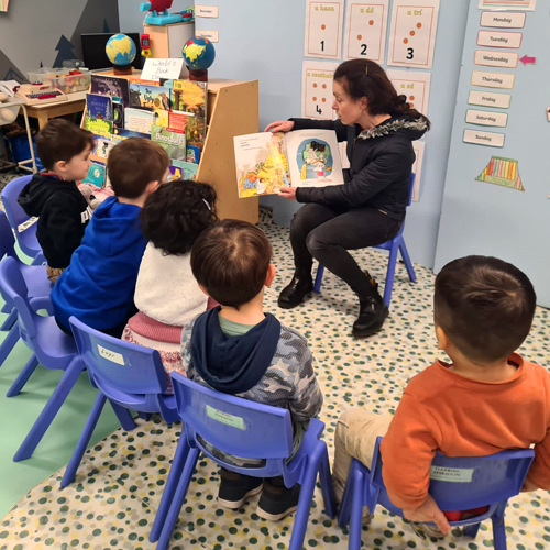 Mom Reading to the Children