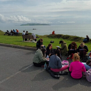 Portrane Drawing with Ordovician Lambay Volcanic Formation